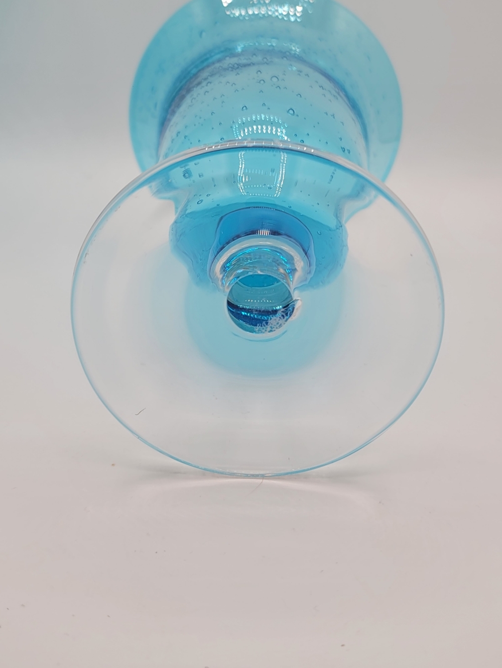 Artland Iris Turquoise Icped Tea Glasses Set 2 Bubble Glass 18 oz Blue - Picture 6 of 7